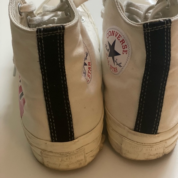 Comme des Garcons PLAY X Converse Milk Hi Top - Picture 5 of 5